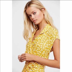 Free people so fetch floral maxi wrap dress